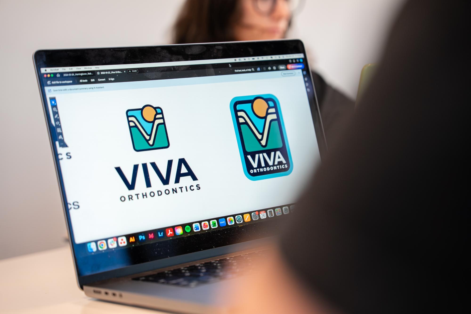 designer working on branding project